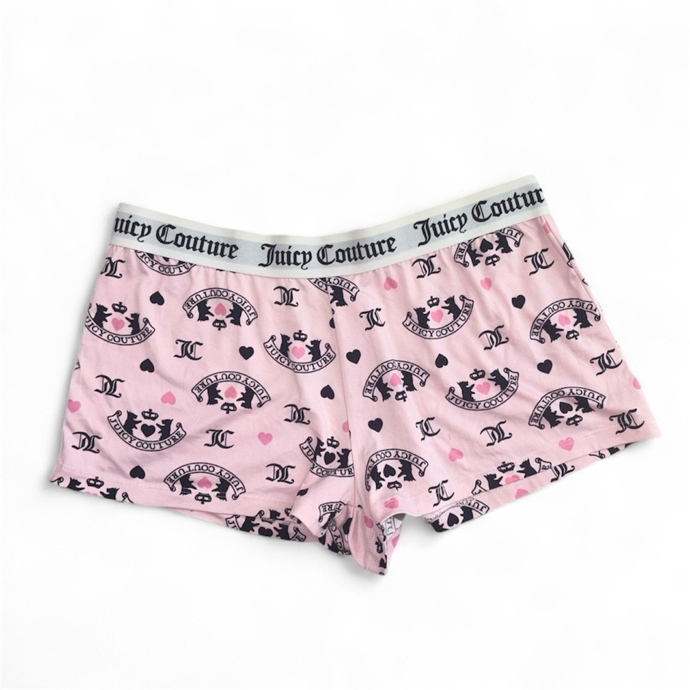 Juicy Couture Pink Logo Pajama Shorts